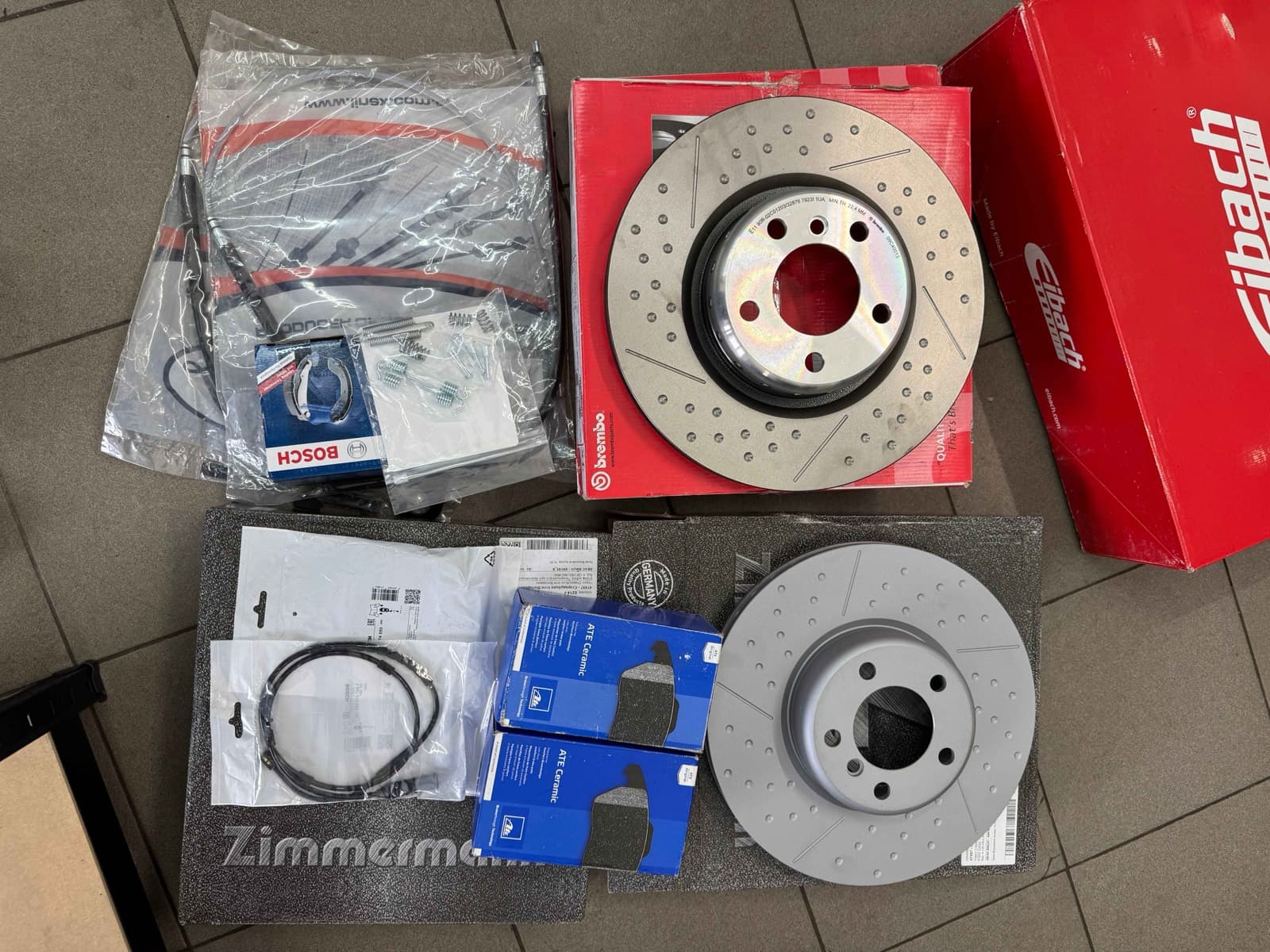 Гальмівні диски та колодки (Brembo, Zimmermann)